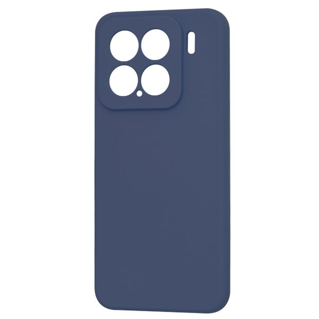 Husa pentru  Xiaomi 15 Liquid Silicone, subțire, captusita cu microfibra, anti amprentă, protectie cameră foto, Albastru