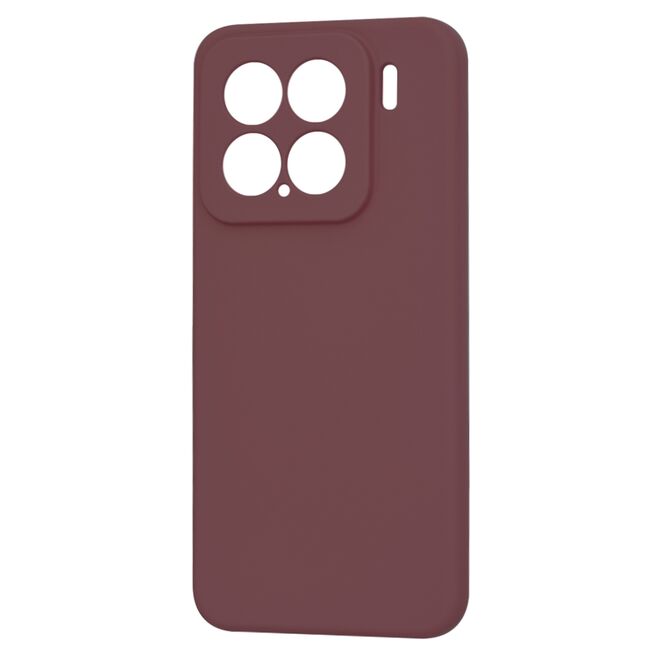 Husa pentru  Xiaomi 15 Liquid Silicone, subțire, captusita cu microfibra, anti amprentă, protectie cameră foto, Bordeaux