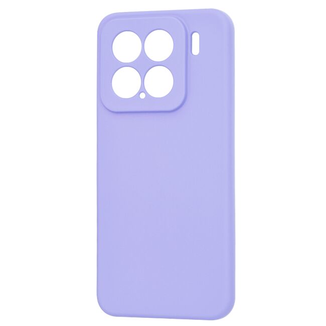 Husa pentru  Xiaomi 15 Liquid Silicone, subțire, captusita cu microfibra, anti amprentă, protectie cameră foto, Lavanda