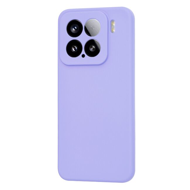 Husa pentru  Xiaomi 15 Liquid Silicone, subțire, captusita cu microfibra, anti amprentă, protectie cameră foto, Lavanda