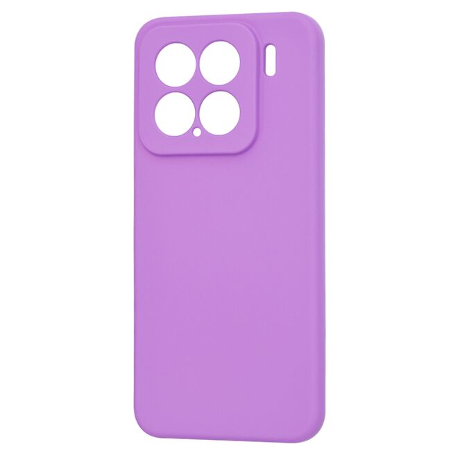 Husa pentru  Xiaomi 15 Liquid Silicone, subțire, captusita cu microfibra, anti amprentă, protectie cameră foto, Mov