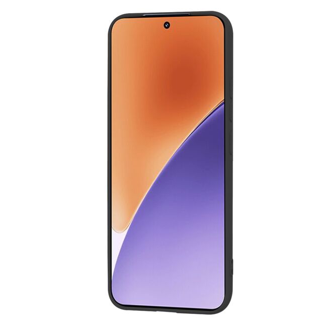 Husa pentru  Xiaomi 15 Liquid Silicone, subțire, captusita cu microfibra, anti amprentă, protectie cameră foto, Negru