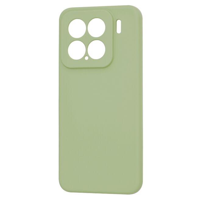 Husa pentru  Xiaomi 15 Liquid Silicone, subțire, captusita cu microfibra, anti amprentă, protectie cameră foto, Verde