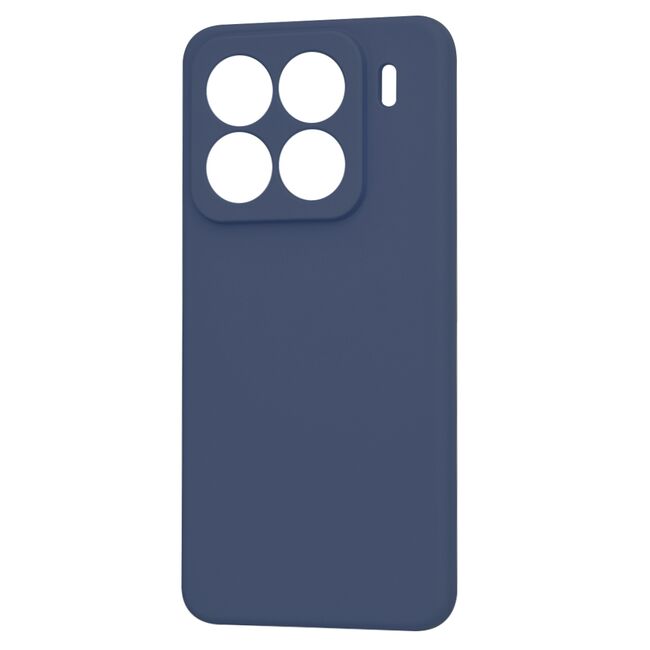 Husa pentru  Xiaomi 15 Pro Liquid Silicone, subțire, captusita cu microfibra, anti amprentă, protectie cameră foto, Albastru