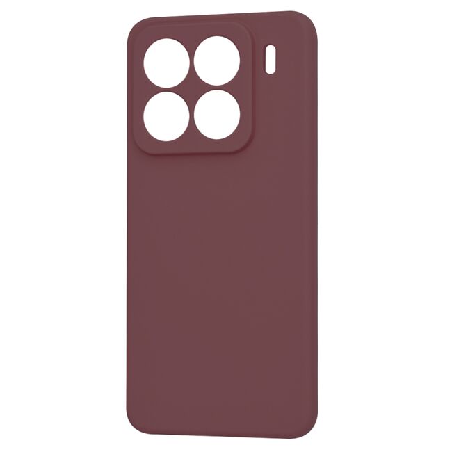 Husa pentru  Xiaomi 15 Pro Liquid Silicone, subțire, captusita cu microfibra, anti amprentă, protectie cameră foto, Bordeaux