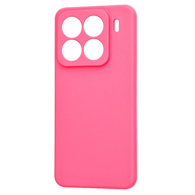 Husa pentru  Xiaomi 15 Pro Liquid Silicone, subțire, captusita cu microfibra, anti amprentă, protectie cameră foto, Fucsia