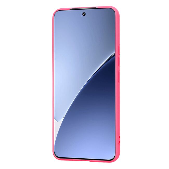 Husa pentru  Xiaomi 15 Pro Liquid Silicone, subțire, captusita cu microfibra, anti amprentă, protectie cameră foto, Fucsia