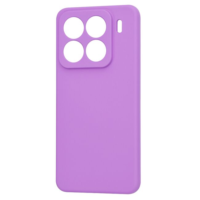 Husa pentru  Xiaomi 15 Pro Liquid Silicone, subțire, captusita cu microfibra, anti amprentă, protectie cameră foto, Mov