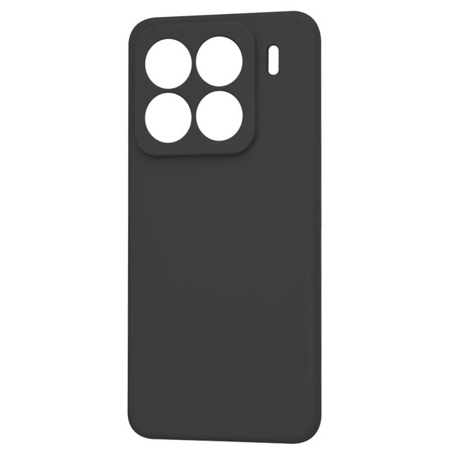Husa pentru  Xiaomi 15 Pro Liquid Silicone, subțire, captusita cu microfibra, anti amprentă, protectie cameră foto, Negru