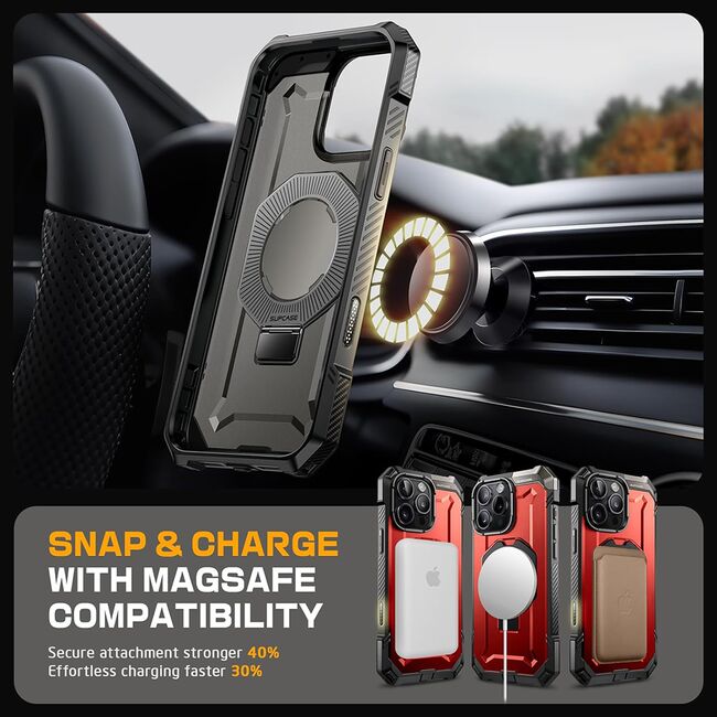 Husa iPhone 16 Pro Max Supcase Unicorn Beetle Defender, rosu