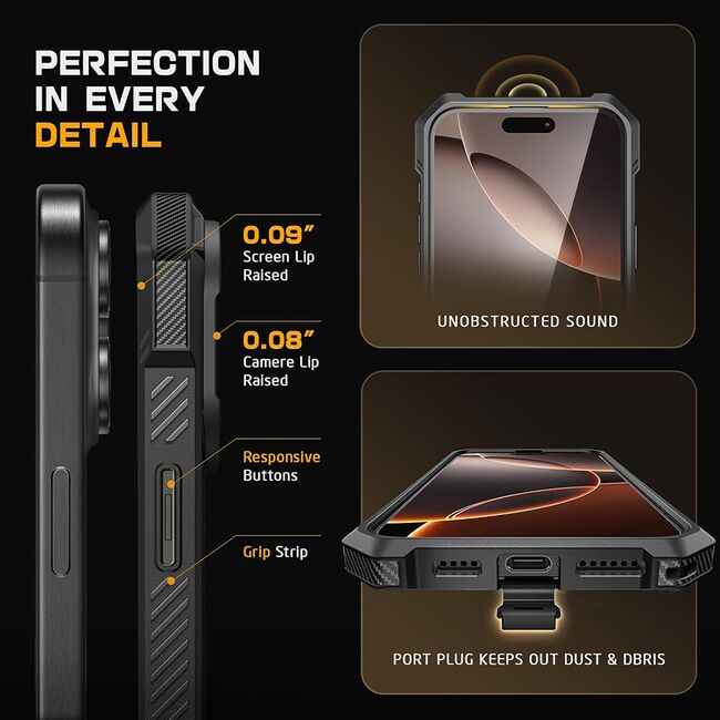 Husa iPhone 16 Pro Max Supcase Unicorn Beetle Defender, rosu