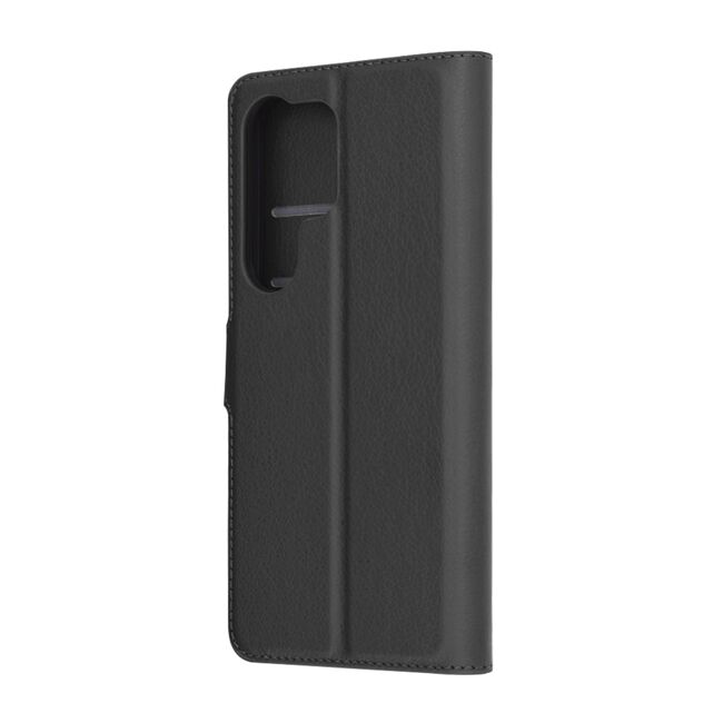 Husa pentru  Samsung Galaxy S25 Ultra tip carte cu inchidere magnetica, compartimente pentru carduri si functie stand, Negru 