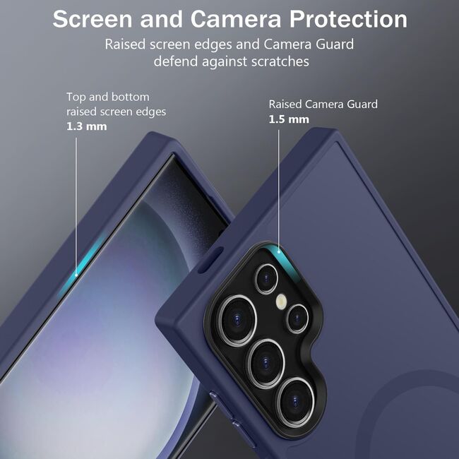 Husa pentru  Samsung Galaxy S25 Ultra cu MagSafe, Ghost Series, frosted - Albastru