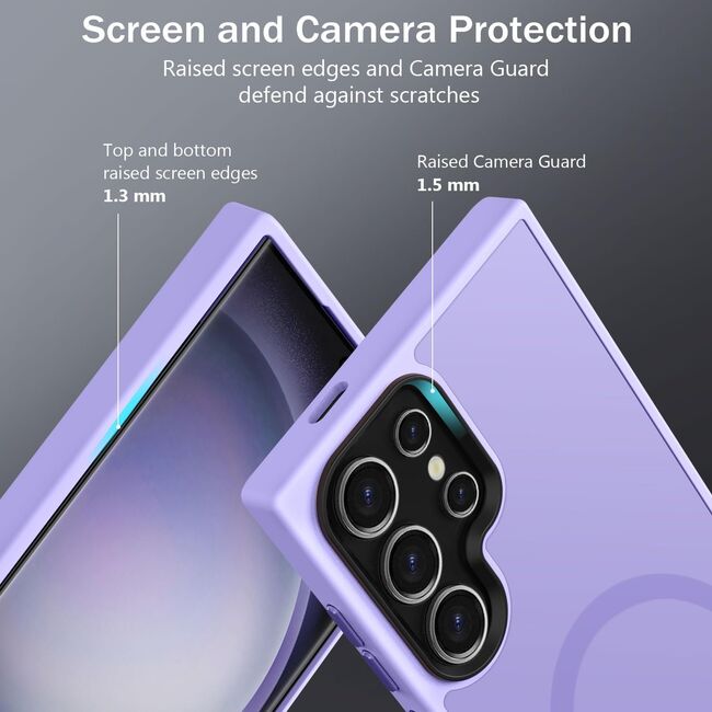 Husa pentru  Samsung Galaxy S25 Ultra cu MagSafe, Ghost Series, frosted - Mov