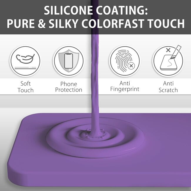 Husa pentru Samsung Galaxy S25 Ultra Liquid Silicone, subțire, captusita cu microfibra, anti amprentă, protectie cameră foto, mov