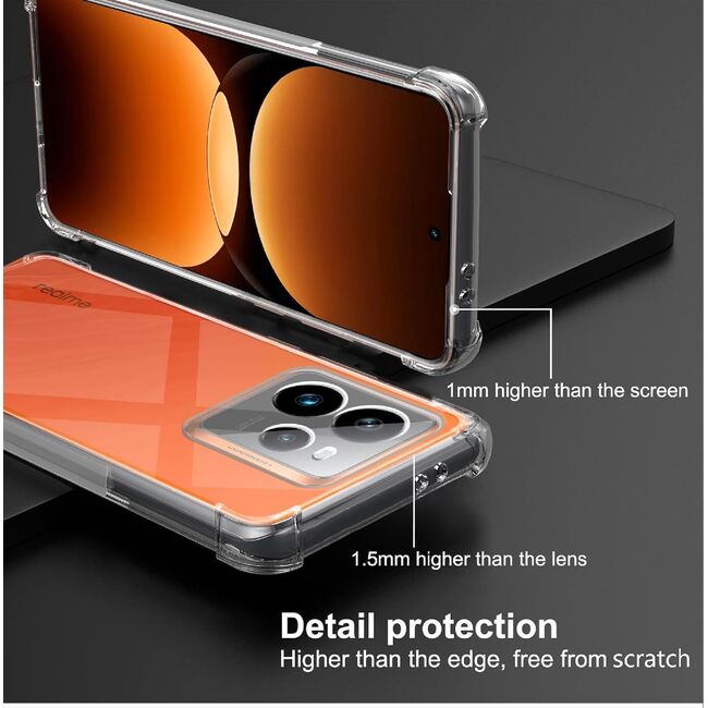 Husa pentru  Realme GT 7 Pro Slim Anti-Shock 1.5mm reinforced 4 corners, Transparent
