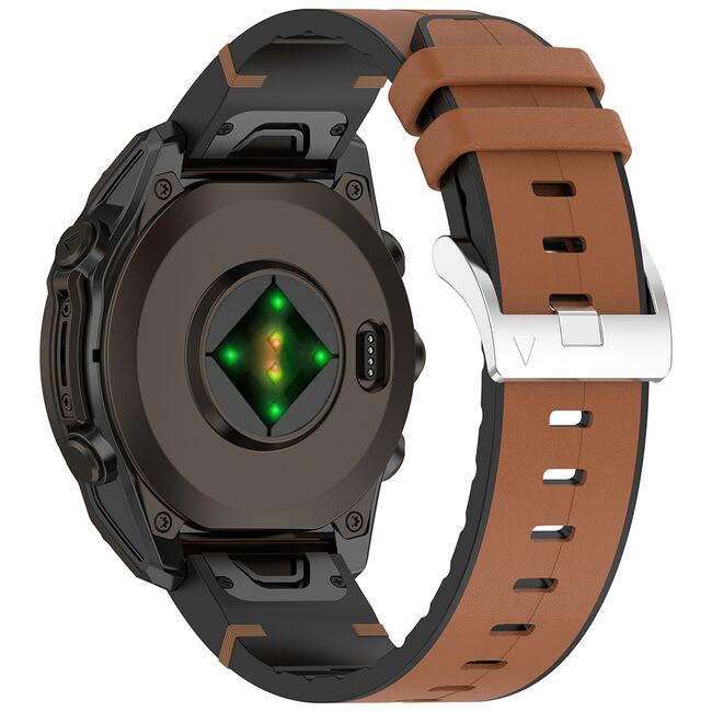 Curea pentru Garmin Fenix 5/5 Plus 6/6 Pro/7/Forerunner 935/945/955/Approach S60/S62 22 mm Quickfit Premium - Maro