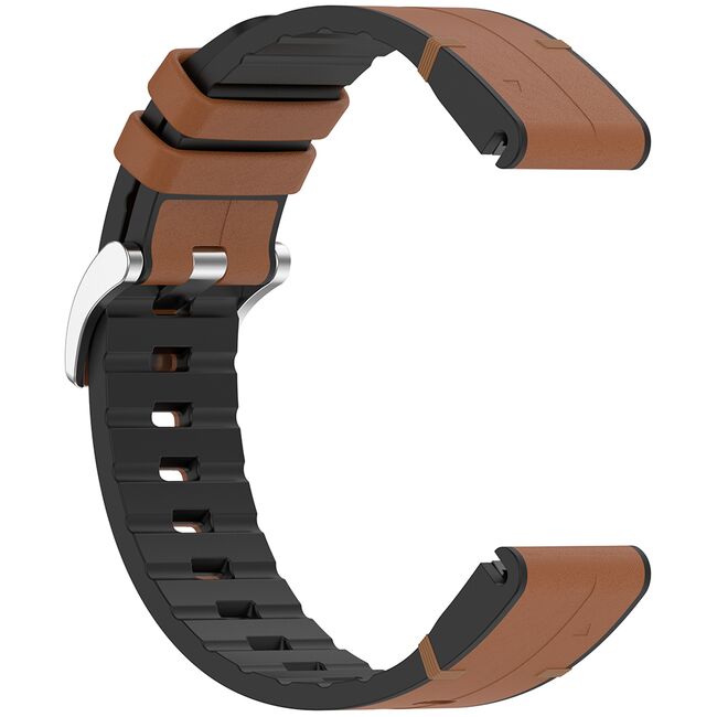 Curea pentru Garmin Fenix 5/5 Plus 6/6 Pro/7/Forerunner 935/945/955/Approach S60/S62 22 mm Quickfit Premium - Maro