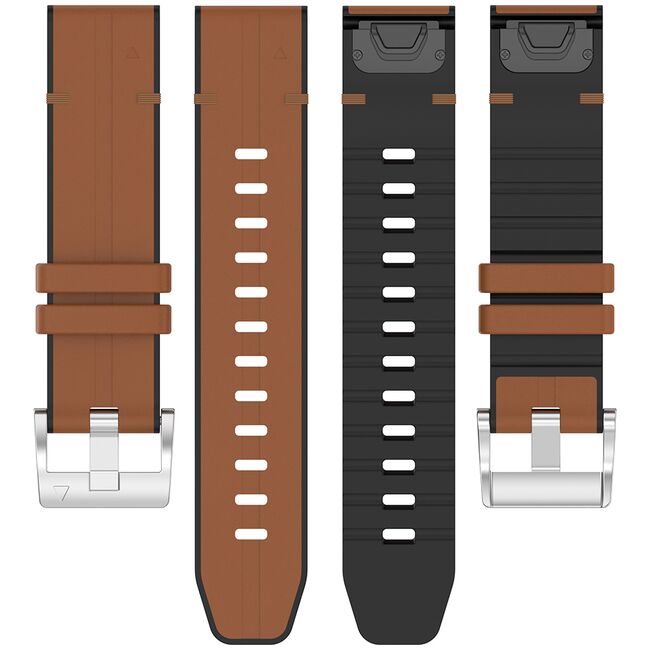 Curea pentru Garmin Fenix 5/5 Plus 6/6 Pro/7/Forerunner 935/945/955/Approach S60/S62 22 mm Quickfit Premium - Maro