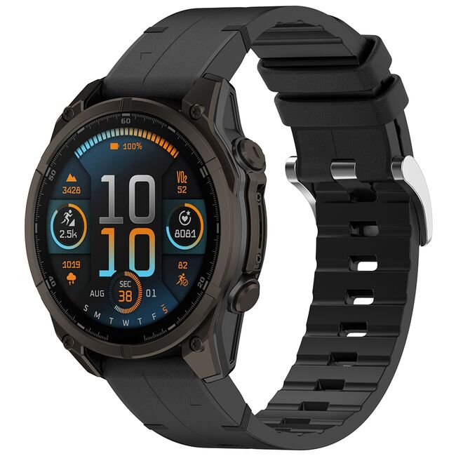 Curea pentru Garmin Fenix 5/5 Plus 6/6 Pro/7/Forerunner 935/945/955/Approach S60/S62 22 mm Quickfit Premium - Negru