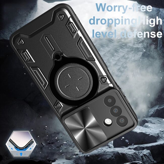 Husa pentru  Samsung Galaxy A26 cu protecție pentru cameră și suport magnetic integrat Ring Shockproof, Rosu