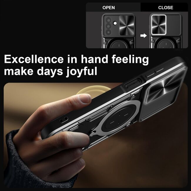Husa pentru  Samsung Galaxy A26 cu protecție pentru cameră și suport magnetic integrat Ring Shockproof, Rosu
