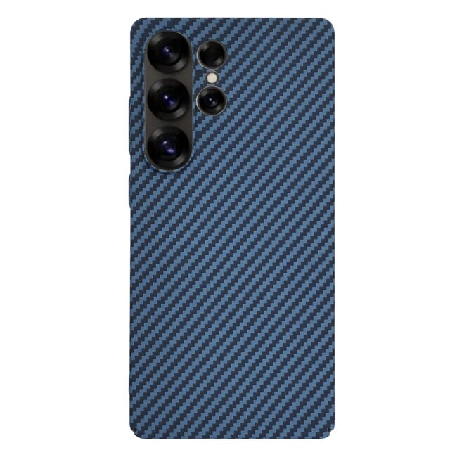 Husa pentru  Samsung Galaxy S25 Ultra CarbonFiber UltraSlim, Lightweight, Albastru