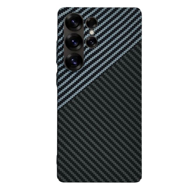 Husa pentru  Samsung Galaxy S25 Ultra CarbonFiber UltraSlim, Lightweight, Gri