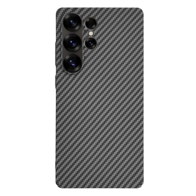 Husa pentru  Samsung Galaxy S25 Ultra CarbonFiber UltraSlim, Lightweight, Negru