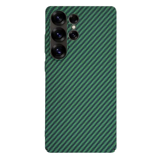 Husa pentru  Samsung Galaxy S25 Ultra CarbonFiber UltraSlim, Lightweight, Verde