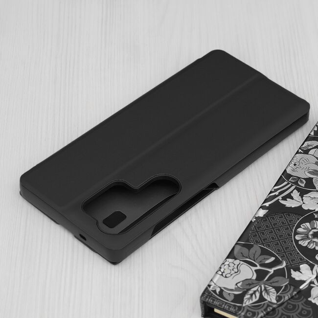 Husa pentru  Samsung Galaxy S25 Ultra tip carte, Smart View, negru