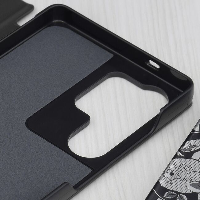 Husa pentru  Samsung Galaxy S25 Ultra tip carte, Smart View, negru