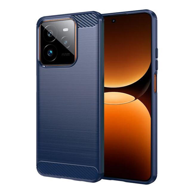 Husa pentru Realme GT 7 Pro Carbon Liquid Silicone, Albastru
