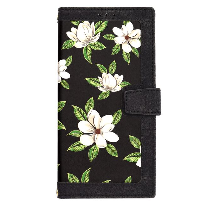 Husa tip carte pentru  Samsung Galaxy S25 Ultra, functie stand si port carduri, Negru