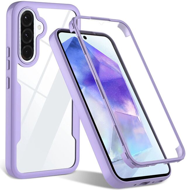 Pachet 360: Husa cu folie integrata pentru  Samsung Galaxy A36 Cover360 fata / spate - Mov