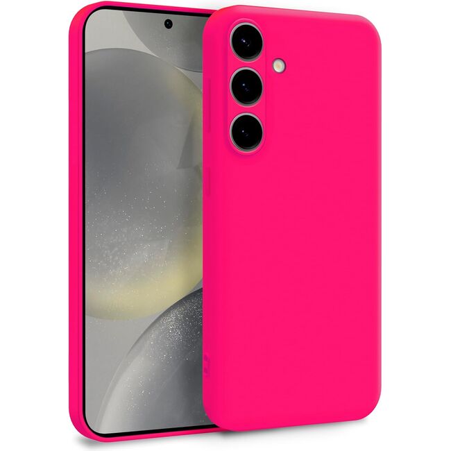 Husa pentru  Samsung Galaxy S25+ Liquid Silicone, subțire, captusita cu microfibra, anti amprentă, protectie cameră foto, Fucsia
