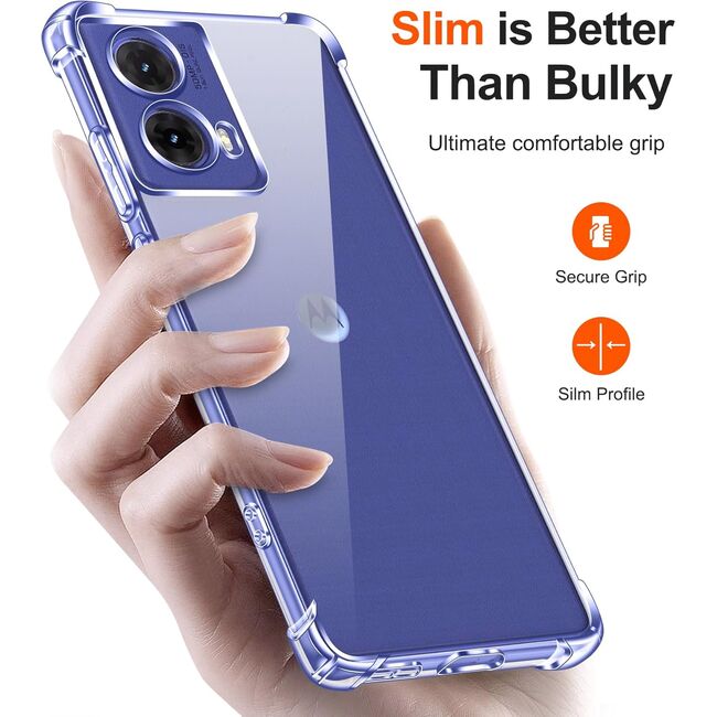 Husa pentru Motorola Moto G05 / Moto E15 Slim Anti-Shock 1.5mm reinforced 4 corners, Transparent