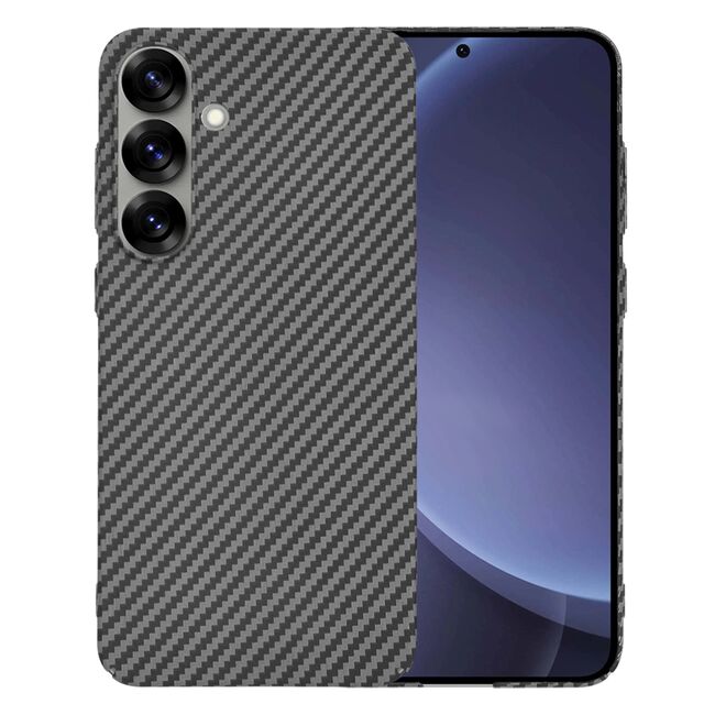 Husa pentru  Samsung Galaxy S25+ CarbonFiber UltraSlim, Lightweight, Negru