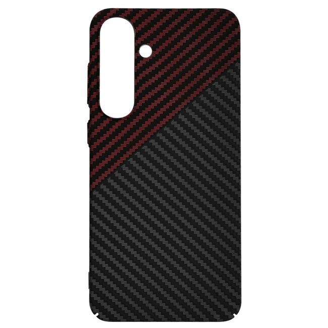 Husa pentru  Samsung Galaxy S25+ CarbonFiber UltraSlim, Lightweight, Rosu inchis