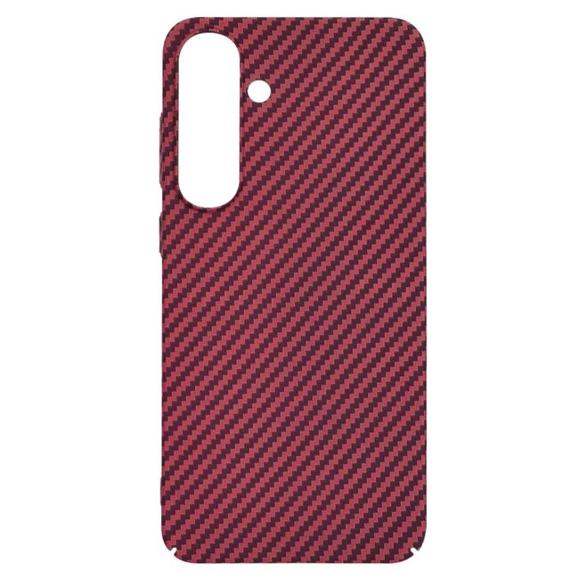 Husa pentru  Samsung Galaxy S25+ CarbonFiber UltraSlim, Lightweight, Rosu