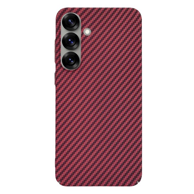 Husa pentru  Samsung Galaxy S25+ CarbonFiber UltraSlim, Lightweight, Rosu