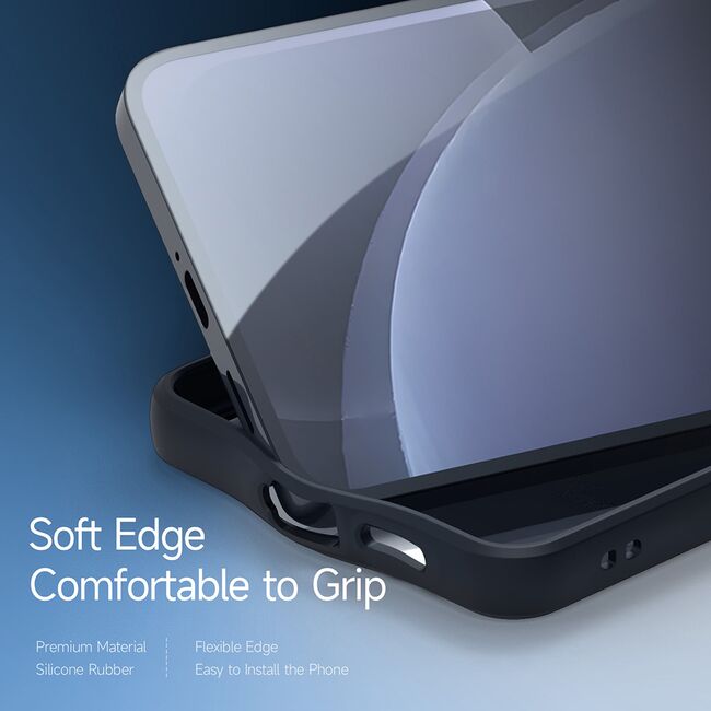 Husa pentru  Samsung Galaxy S25+ Flowing Lines Comfort Grip - transparent