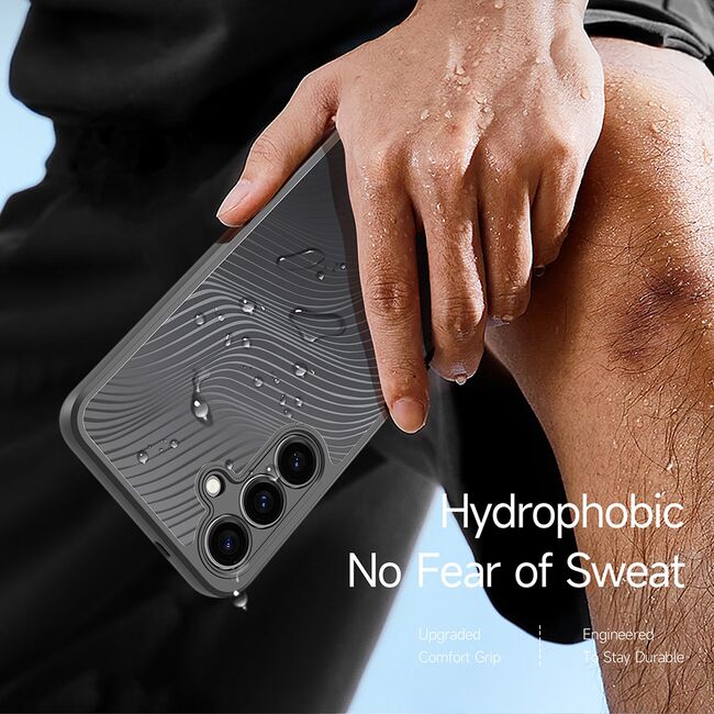 Husa pentru  Samsung Galaxy S25+ Flowing Lines Comfort Grip - transparent