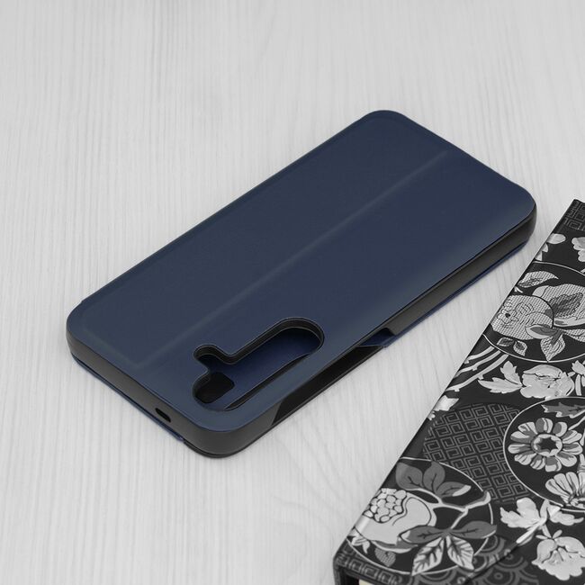 Husa pentru  Samsung Galaxy S25+ tip carte, Smart View, Albastru