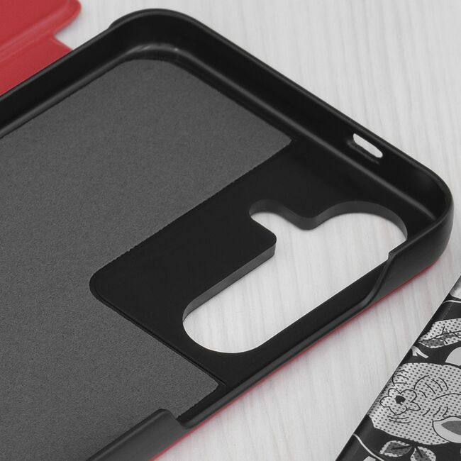 Husa pentru  Samsung Galaxy S25+ tip carte, Smart View, Rosu
