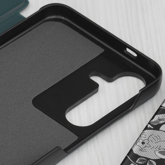 Husa pentru  Samsung Galaxy S25+ tip carte, Smart View, Verde