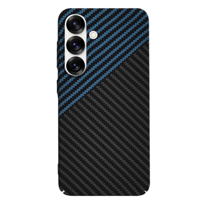 Husa pentru  Samsung Galaxy S25 CarbonFiber UltraSlim, Lightweight, Albastru inchis
