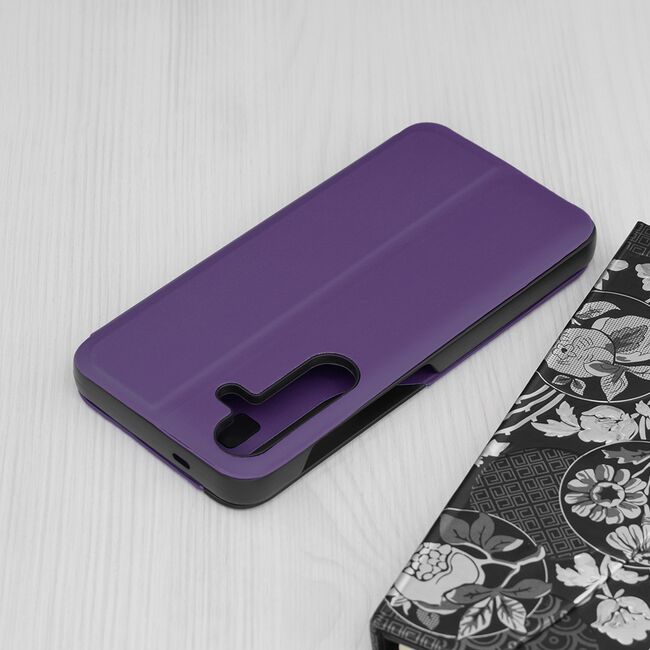 Husa pentru  Samsung Galaxy S25 tip carte, Smart View, Mov