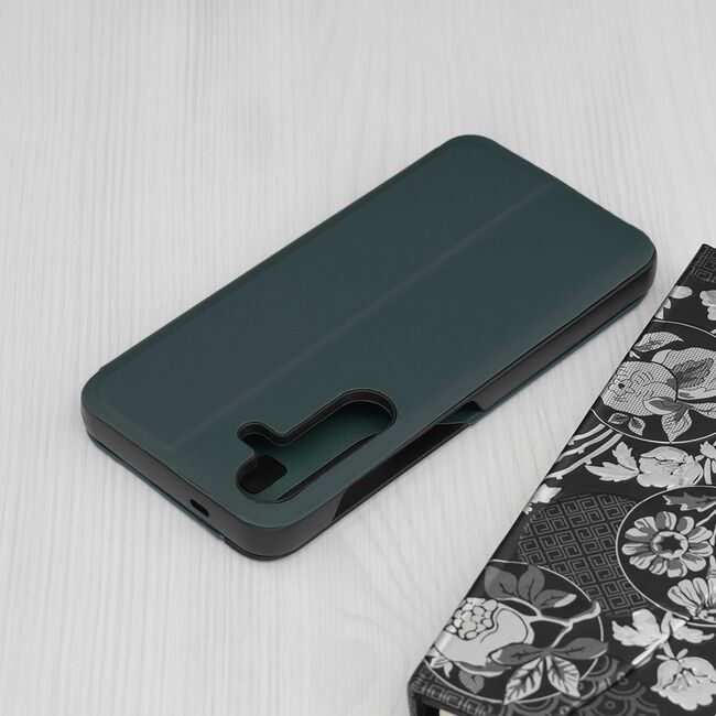 Husa pentru  Samsung Galaxy S25 tip carte, Smart View, Verde