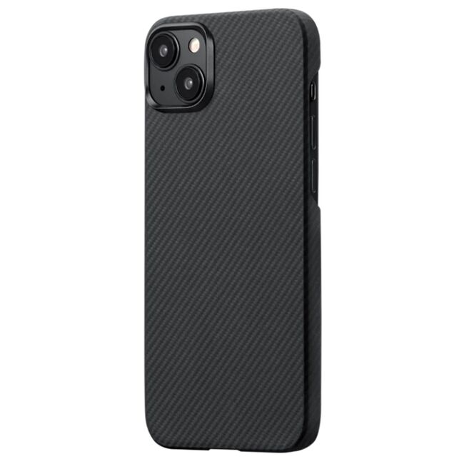 Husa pentru  iPhone 15 compatibila MagSafe High Grade Aramid Fiber Series - negru royal